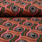 Scuba Crepe Bedrukt African Print Roze