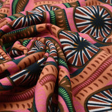 Scuba Crepe Bedrukt African Print Roze