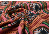 Scuba Crepe Printed African Print Pink