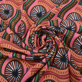 Scuba Crepe Bedrukt African Print Roze