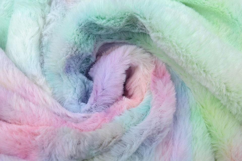 Kurz Zottelplüsch Multicolor