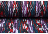 Bouclé  Viscose Plaid Multi Paars