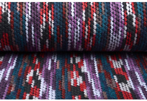 Bouclé  Viskose Plaid Multi Lila