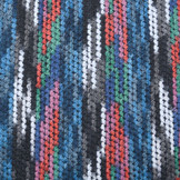Bouclé Viskose Plaid Multi Blau