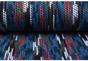 Bouclé  Viscose Plaid Multi Blue
