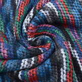 Bouclé  Viscose Plaid Multi Blauw