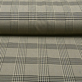 Scuba Jacquard Carro Karo Beige Schwarz Blau