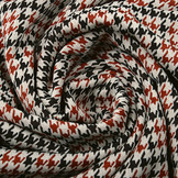 Scuba Jacquard Beige Black Bordeaux