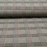 Scuba Jacquard Carro Ruit Beige Zwart Bordeaux