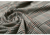 Scuba Jacquard Carro Checks Beige Black Bordeaux