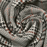 Scuba Jacquard Carro Ruit Beige Zwart Bordeaux