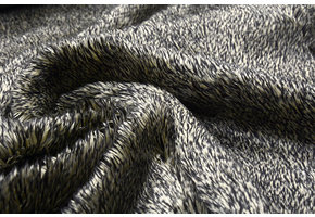 Fellimitat Melange Schwarz Beige