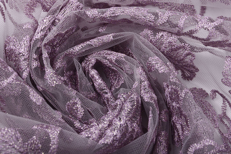 Mesh Embroidered Kanapa Lilac