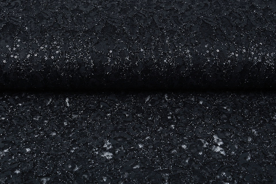 Lace Sequins Pakuhi Black