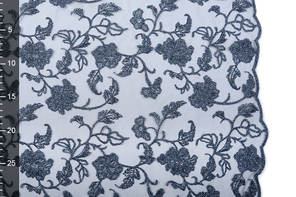 Mesh Geborduurd Kanapa Blauw