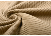 Baby Jersey Waffle Pique Fabric Mocha Brown