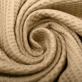Baby Jersey Waffle Pique Fabric Mocha Brown