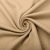 Baby Jersey Waffle Pique Fabric Mocha Brown