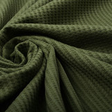 Baby Jersey Waffelpiqué Baumwolle Armeegrün