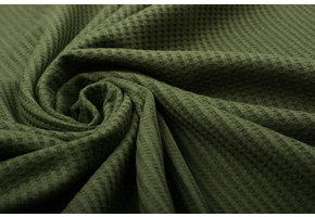 Baby Jersey Waffle Pique Fabric Army Green