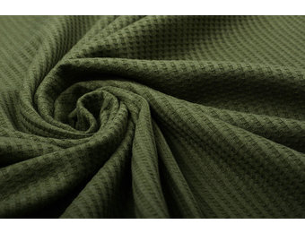 Baby Jersey Wafel Katoen Army Groen