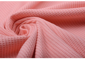 Baby Jersey Waffle Pique Fabric Coral