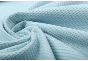 Baby Jersey Waffelpiqué Baumwolle Babyblau