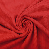 Baby Jersey Waffle Pique Fabric Red
