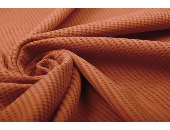 Baby Jersey Waffelpiqué Baumwolle Brique