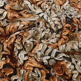 Mesh Bloem Lint Oranje Beige