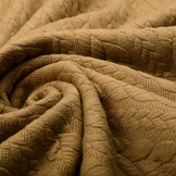 Knitted Cable Fabric Tricot Mocha Brown