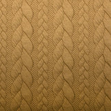 Strickstoff Zopfmuster Jersey Mokka Braun