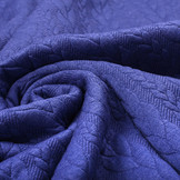 Knitted Cable Fabric Tricot Cobalt Blue Melange