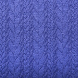Gebreide Kabel Stof Tricot Kobaltblauw Melange