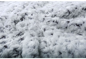 Short Hairy Fur Roses-2-Tone Aubergine White