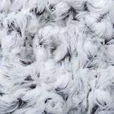 Kort Harige Bont Roses-2-Tone Aubergine Wit