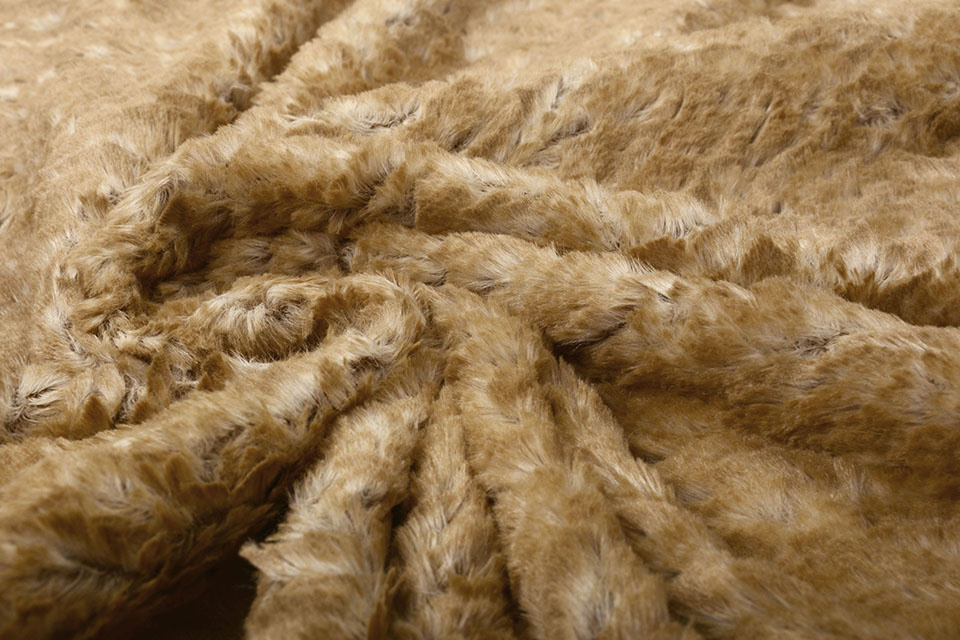 Short Hairy Fur 2-Tone Mocha Brown