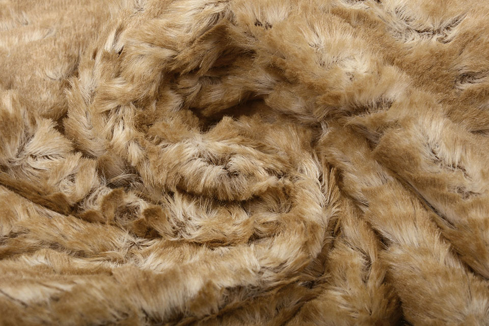Short Hairy Fur 2-Tone Mocha Brown