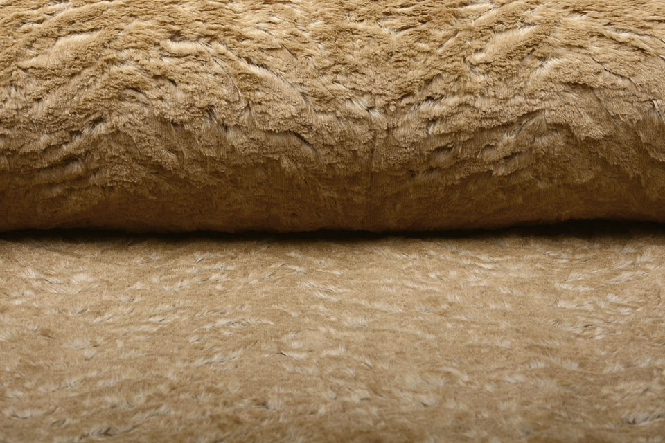 Short Hairy Fur 2-Tone Mocha Brown