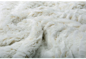 Kort Harige Bont 2-Tone Off-White