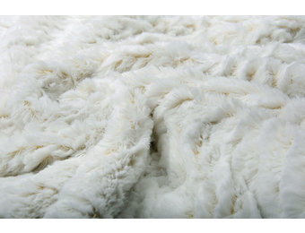 Kort Harige Bont 2-Tone Off-White