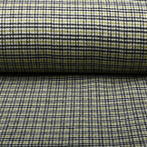 Woven Woolen Fabric Fine Checkered Green