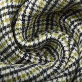Woven Woolen Fabric Fine Checkered Green