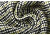 Woven Woolen Fabric Fine Checkered Green