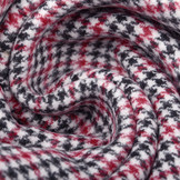 Woven Woolen Fabric Fine Checkered Red