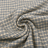 Woven Woolen Fabric Fine Checkered Brown