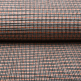 Woven Woolen Fabric Fine Checkered Orange
