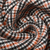 Woven Woolen Fabric Fine Checkered Orange