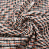 Woven Woolen Fabric Fine Checkered Orange