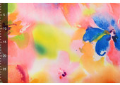 Stretch Satin Printed Aquarel